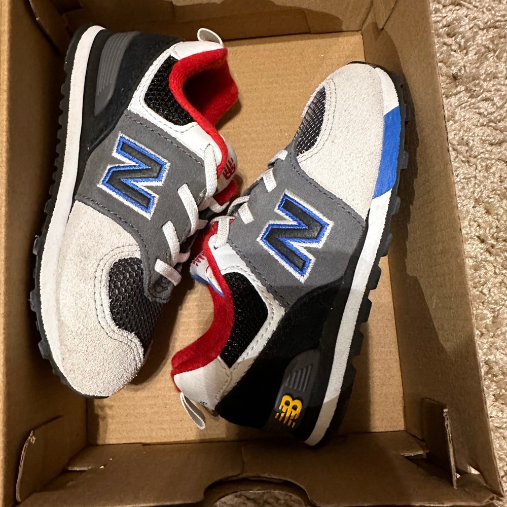 New Balance Kids Sneakers - Gray, Black, Red